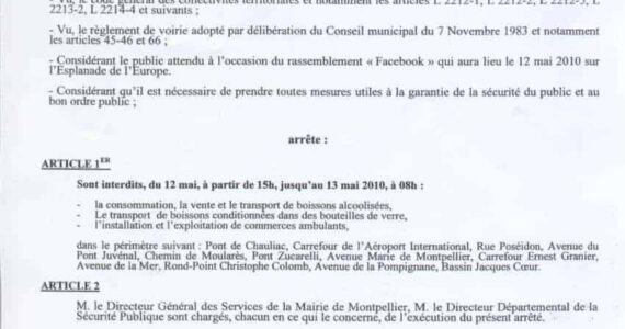 Apéro Facebook géant à Montpellier