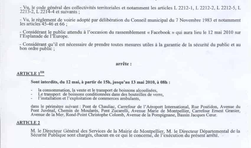 Apéro Facebook géant à Montpellier