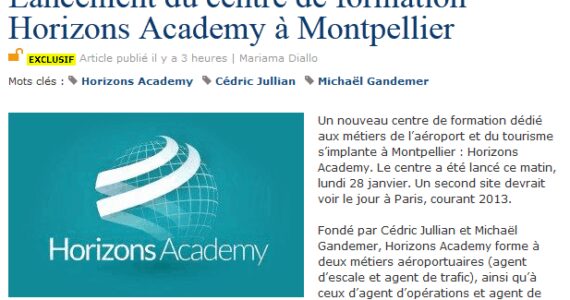 Lancement du centre de formation Horizons Academy à Montpellier