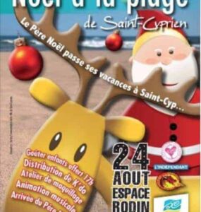 Le père Noël débarque ce weekend sur les plages de Saint Cyprien !