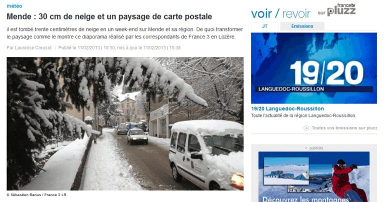 Mende : 30 cm de neige ce week-end !