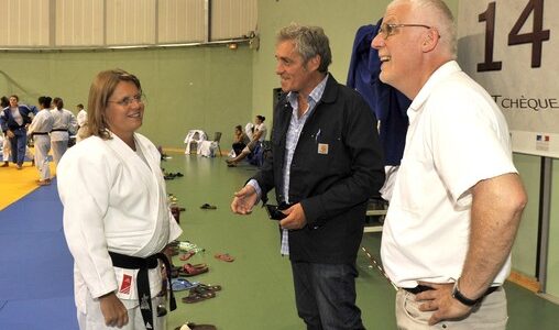 Montpellier : Philippe Saurel encourage l'équipe de France féminine de Judo