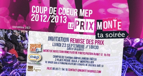Montpellier : remise des prix « Monte Ta Soirée » 2012-2013