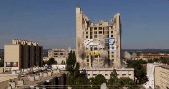 Montpellier : Revivez la démolition de la tour H en vidéo
