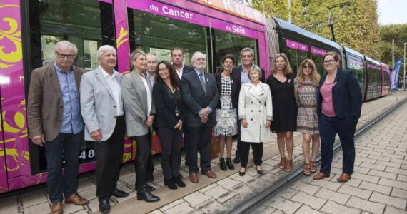 Montpellier : une ligne de tranway rose pour la prévention du cancer !