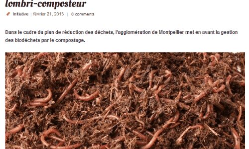 Une aide de Montpellier Agglo pour l’acquisition de lombri-composteur