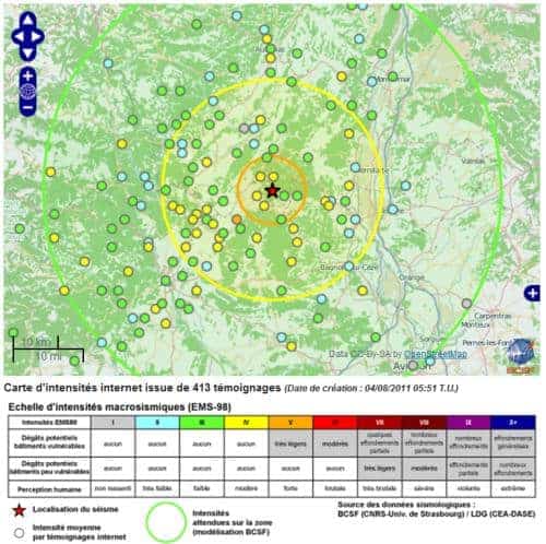 Tremblement de terre dans le Gard