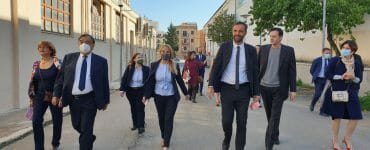 Le maire de Montpellier Michaël Delafosse en visite à Palerme