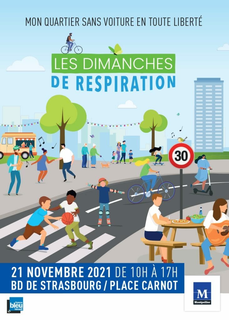 DIMANCHES DE RESPIRATION : 2° édition ce 21 novembre sur le Boulevard de Strasbourg et la Place Carnot