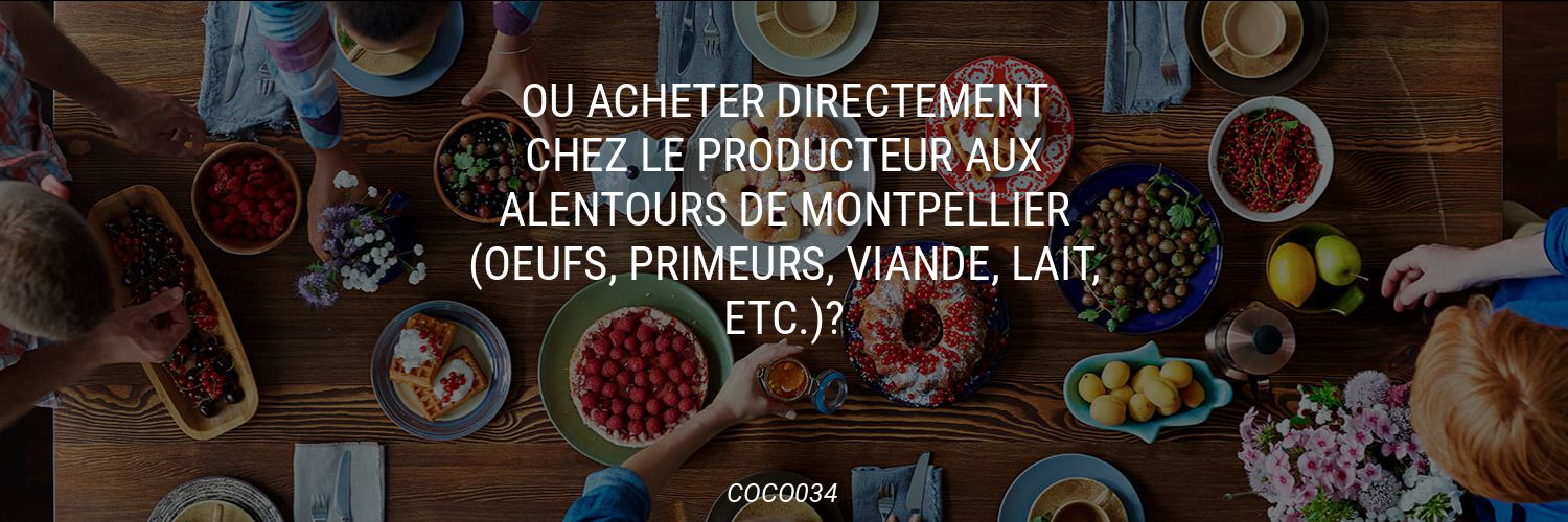 Où acheter directement chez le producteur aux alentours de Montpellier (oeufs, primeurs, viande, lait, etc.)?