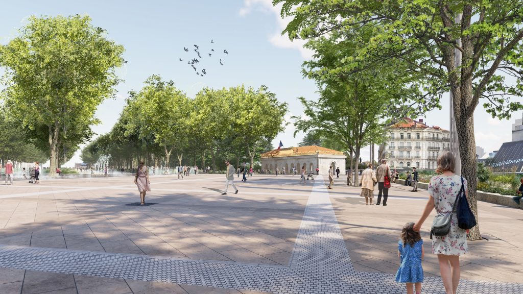 Embellissement Comédie Montpellier : lancement de la construction du banc végétalisé