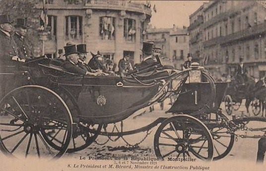 Carte Postale Président à Montpellier en 1921