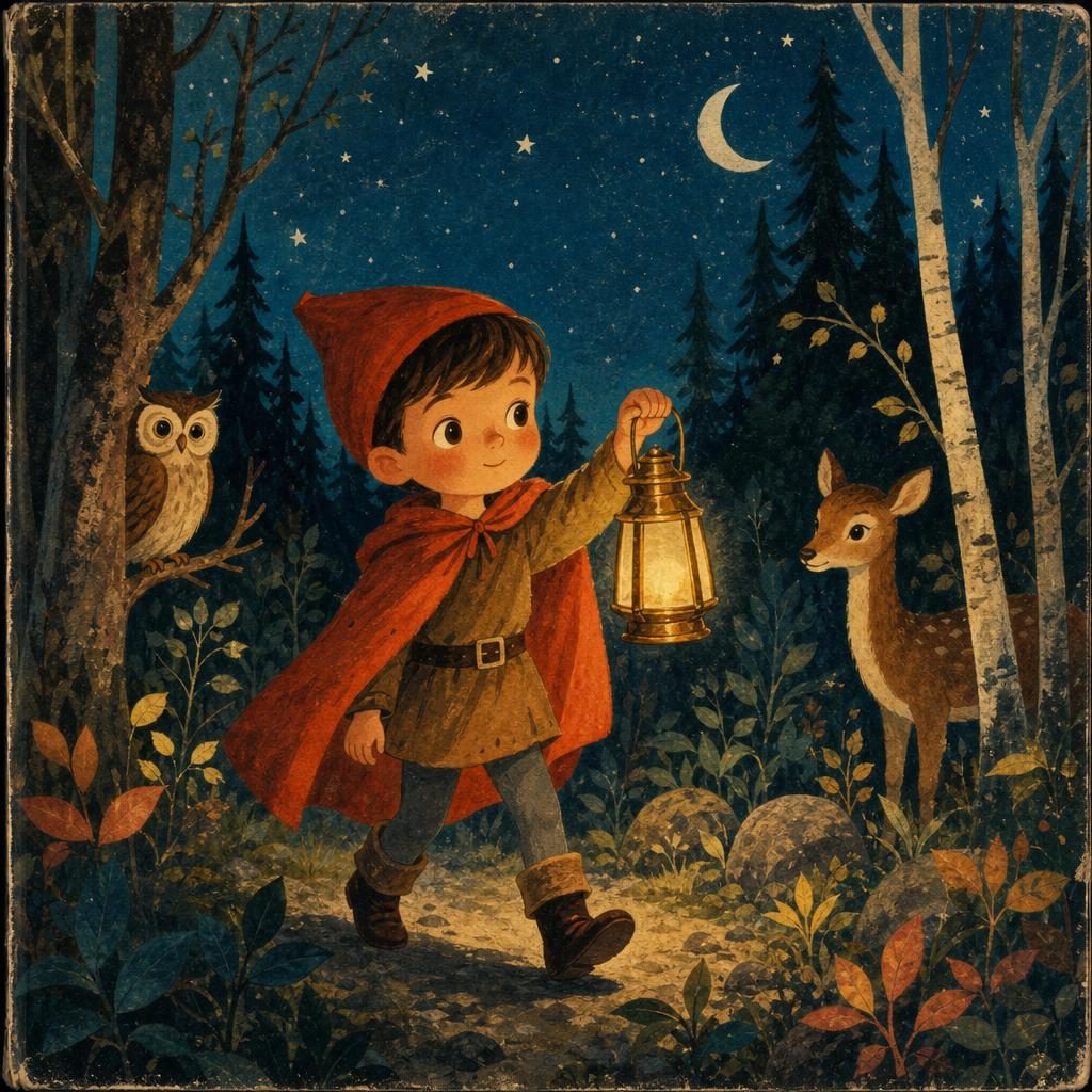 Illustration de livre personnalisé, style conte vintage